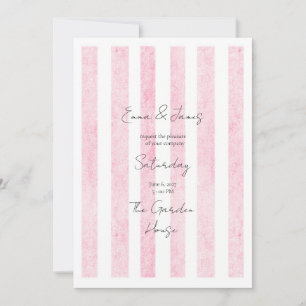Cottagecore Stripes Wedding Invitation 