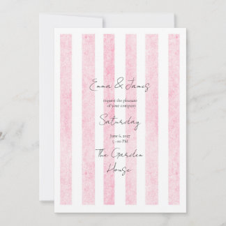 Cottagecore Stripes Wedding Invitation