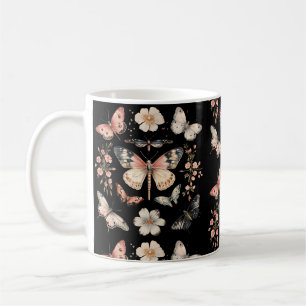 Cottagecore Style Butterflies Moths  Coffee Mug