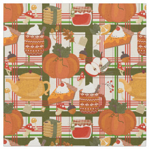 cottagecore thanksgiving cosy hygge mushroom tea fabric