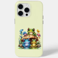 Cottagecore Toadstool Mushroom and Frog