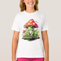 Cottagecore Toadstool Mushroom and Frog
