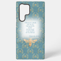 Cottagecore Turquoise Gold Bee Wreath Bible