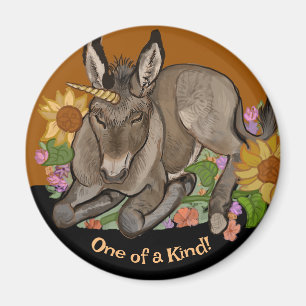 Cottagecore Unicorn Donkey One of a Kind  Magnet