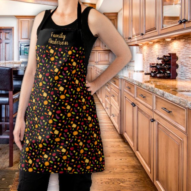 Cottagecore vegetables name black apron (Creator Uploaded)