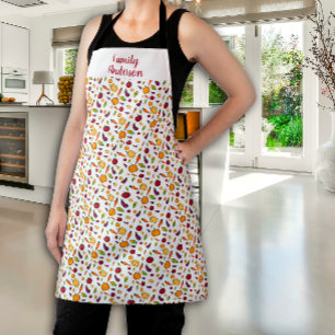 Cottagecore vegetables name white  apron