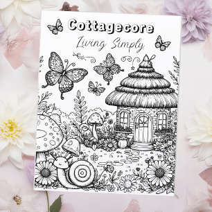 Cottagecore Villa and Butterflies Colour Me