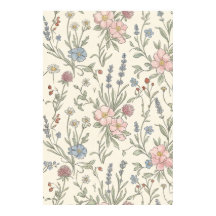 Cottagecore Vintage Wildflower Pattern Notebook