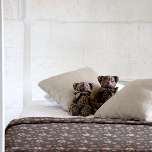 Cottagecore watercolor flowers grey pattern fleece blanket