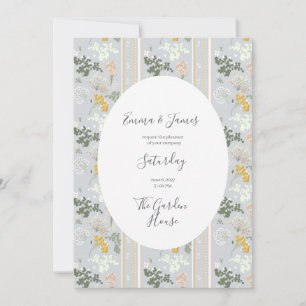 Cottagecore Wedding Invitation   Wildflower Floral