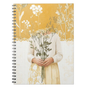 Cottagecore Wildflower Bouquet Portrait Notebook
