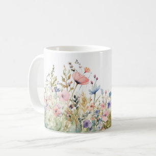 Cottagecore Wildflower Coaster Floral Coffee Mug