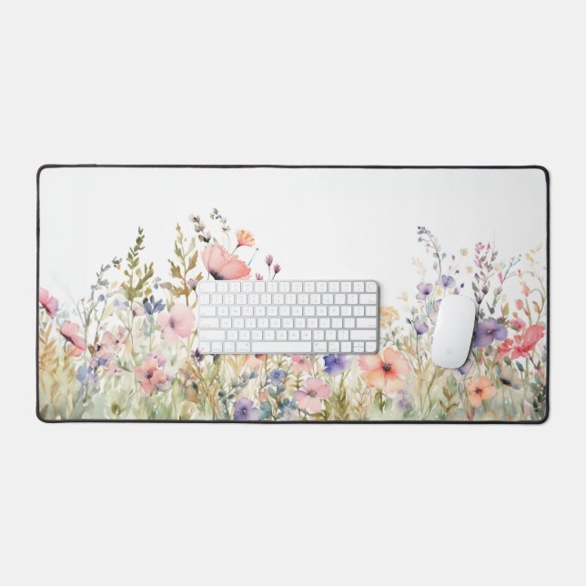 Cottagecore Wildflower Deskmat Floral  (Keyboard & Mouse)