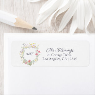 Cottagecore Wildflower Romantic Botanical Monogram