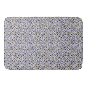 Cottagecore Wildflowers On Lavender Bath Mat