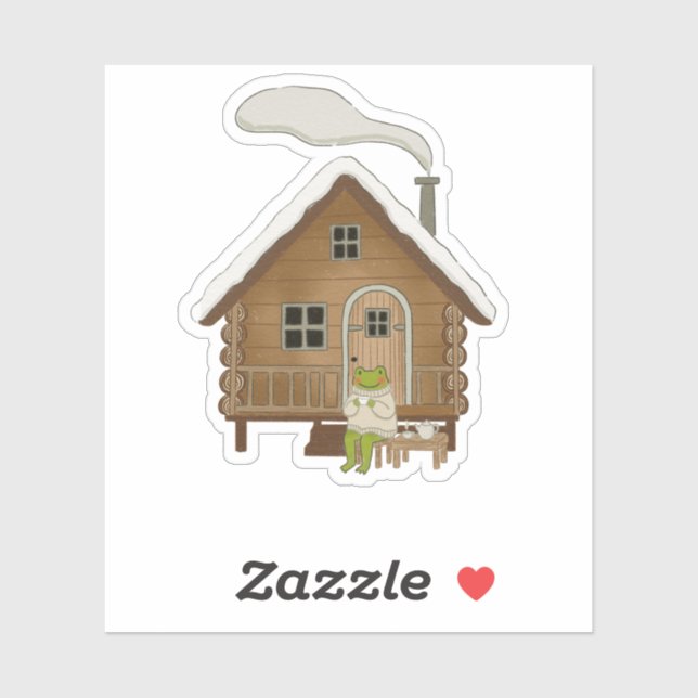 Cottagecore Winter Frog Illustration Gift (Sheet)