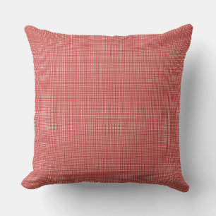 Cottagecore Wobbly Gingham Christmas Red Cushion