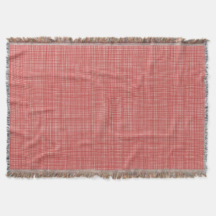 Cottagecore Wobbly Gingham Christmas Red Throw Blanket
