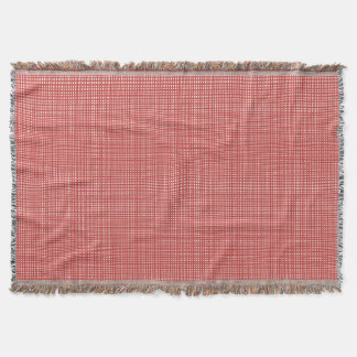 Cottagecore Wobbly Gingham Christmas Red Throw Blanket