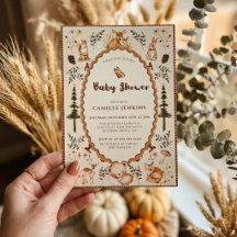 Cottagecore Woodland Baby Shower Invitation Forest
