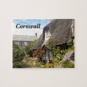 Cottages at Cadgwith Cornwall Photograph Jigsaw Puzzle