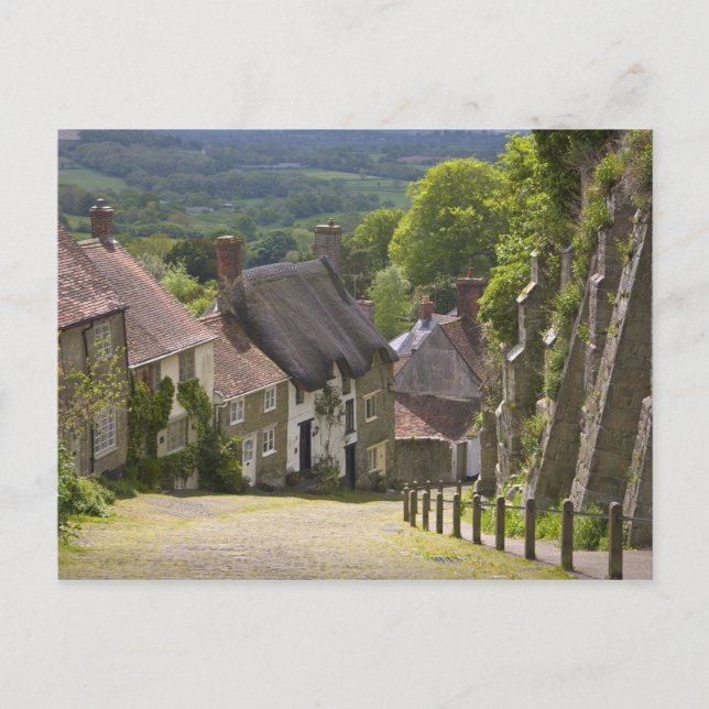 Cottages at Gold Hill, Shaftesbury, Dorset, Postcard (Front)