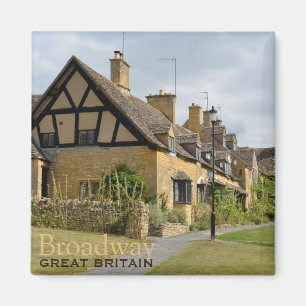 Cottages in Broadway, Cotswolds text magnet
