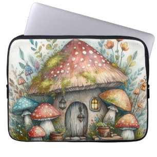Cottagewitch Mushroom Folklore Spooky Boho Fantasy Laptop Sleeve