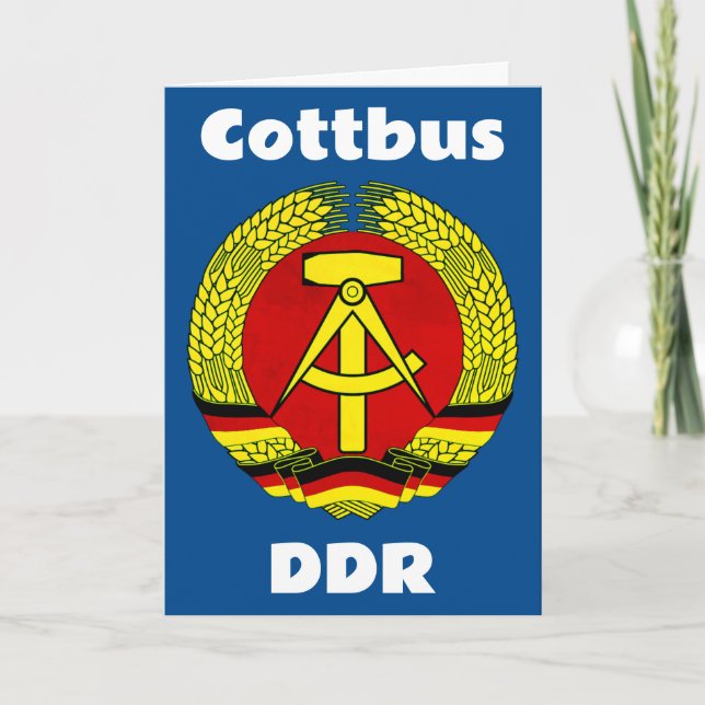 Cottbus, DDR - Deutsche Demokratische Republik Thank You Card (Front)