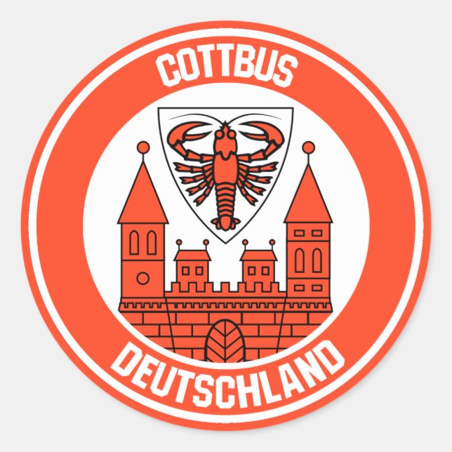 Cottbus Round Emblem Classic Round Sticker (Front)