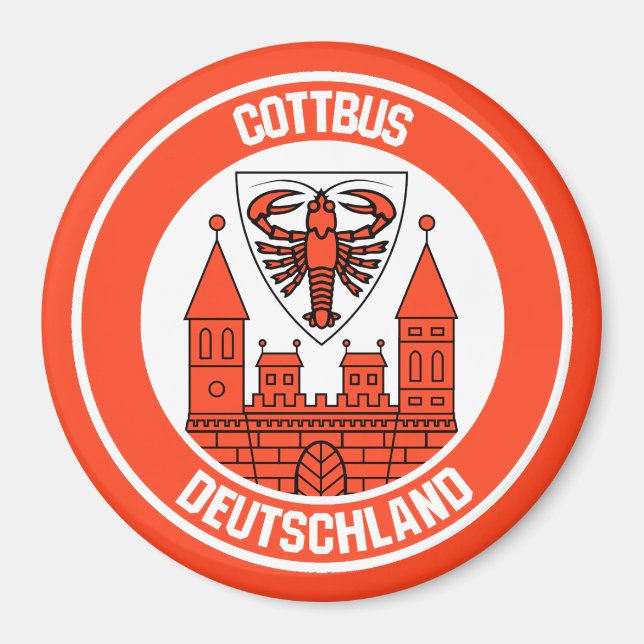 Cottbus Round Emblem Magnet (Front)