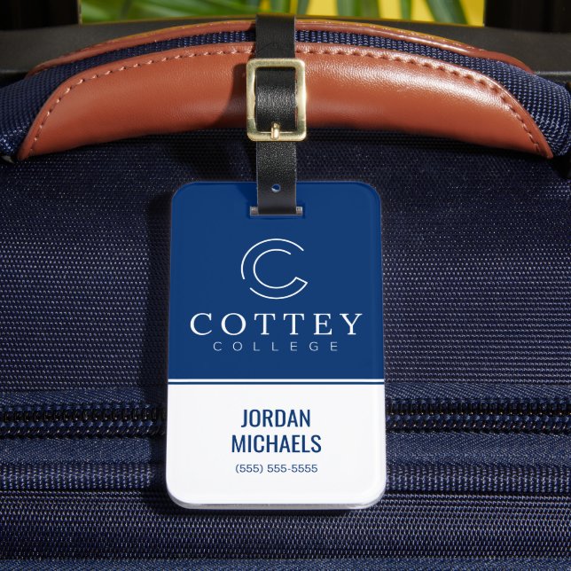 Cottey College Luggage Tag (Front Insitu 2)