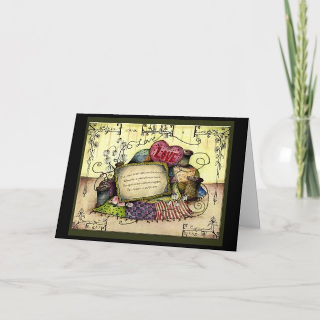 Cotton 2nd year Wedding Anniversary gift card (Front)