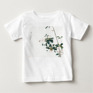 COTTON BABY GIRL T-SHIRT WITH CUSTOM NAME FLOWERS