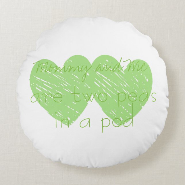 Cotton Baby Mummy and Me Custom Round Throw Pillow (Front)