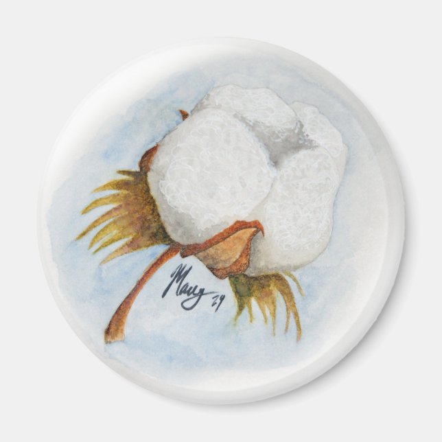 cotton boll 2 magnet (Front)