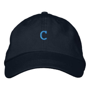 Cotton C -Initial Letter Monogram Handsome-Hat  Embroidered Hat