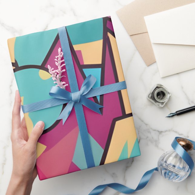 Cotton Candy Abstract Art Wrapping Paper (Gifting)