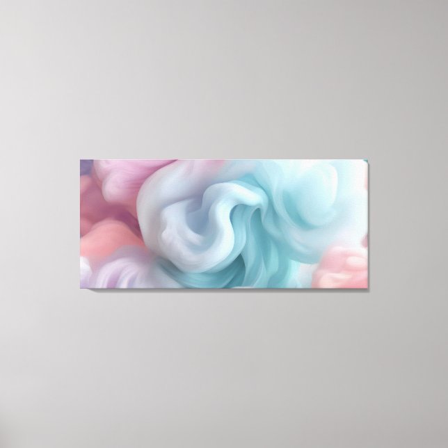 Cotton Candy Abstract Canvas Print (Front)