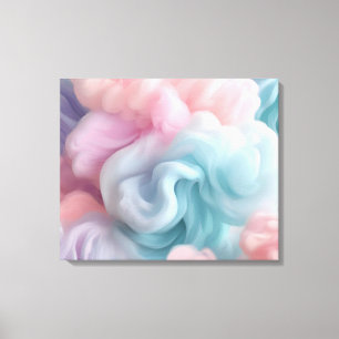 Cotton Candy Abstract Canvas Print