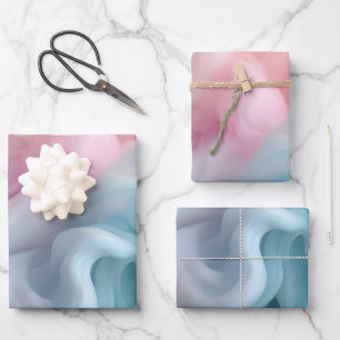 Cotton Candy Abstract Wrapping Paper Sheet