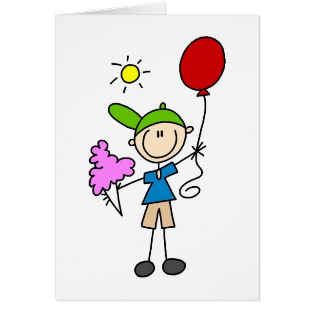 Cotton Candy And Balloons At The Fair Card (Front)