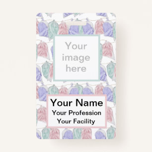 Cotton Candy Bags on String Badge ID Badge