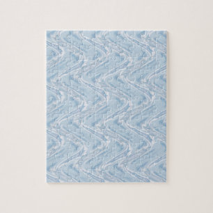 Cotton Candy Blue Abstract Jigsaw Puzzle