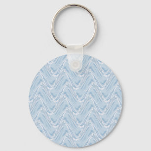 Cotton Candy Blue Abstract Key Ring