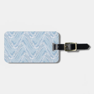 Cotton Candy Blue Abstract Luggage Tag