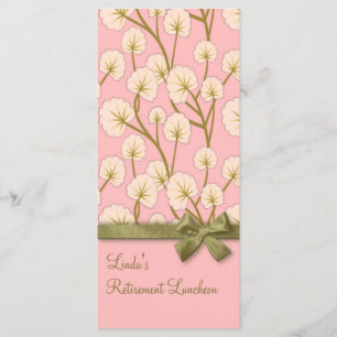 Cotton Candy Bouquet Retirement Party Program Menu