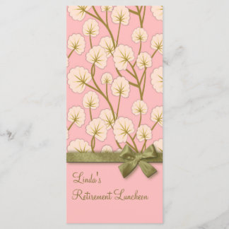 Cotton Candy Bouquet Retirement Party Program Menu