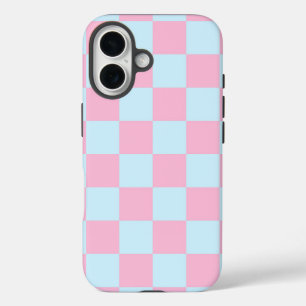 Cotton Candy Chequerboard iPhone 16 Case