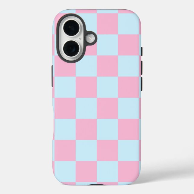 Cotton Candy Chequerboard Case-Mate iPhone Case (Back)